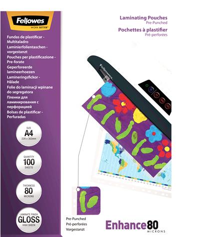Produktbild Fellowes Enhance 80 (A4, 100 Stk., 80 µm)