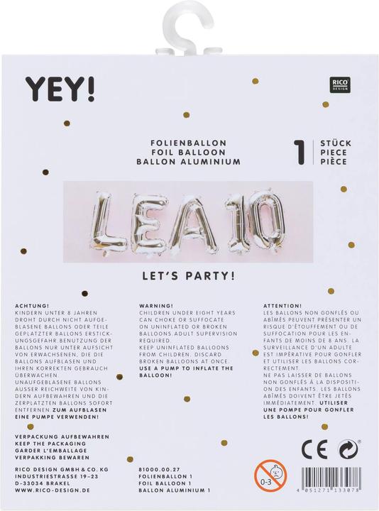 Produktbild Paper Poetry Folienballon 9 (1x)