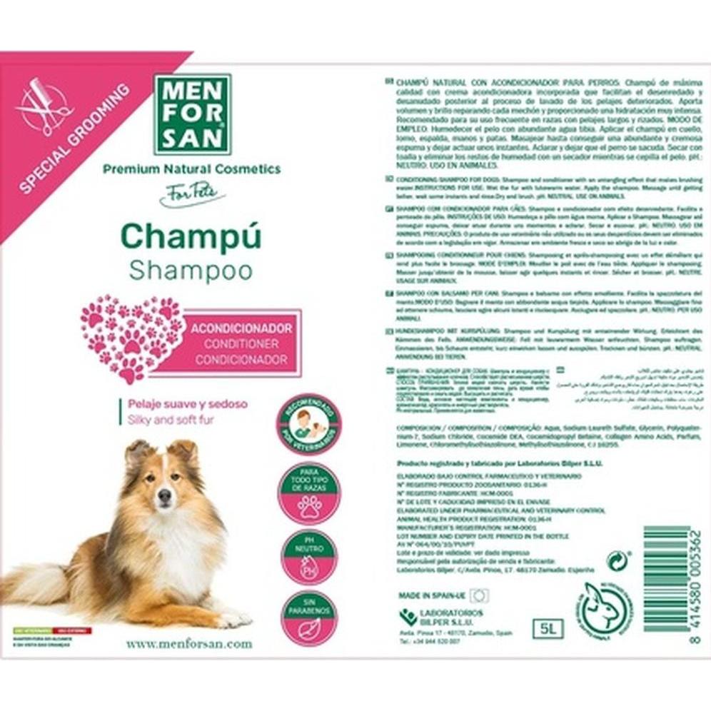 Men For San Shampooing Conditionneur Pour Chiens 5 L