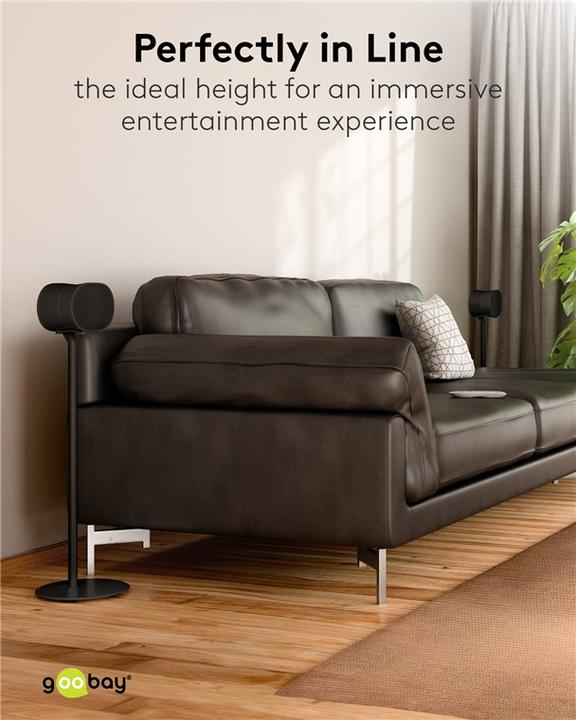Produktbild Goobay Lautsprecherständer Modern Era 3 Base, schwarz (Ständer)
