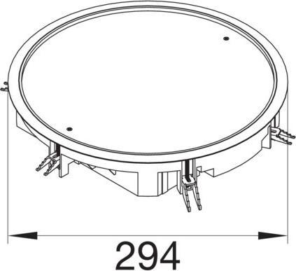 Image du produit Hager TEH VDR10057011 Couvercle de fermeture R10 pour sol de 5mm