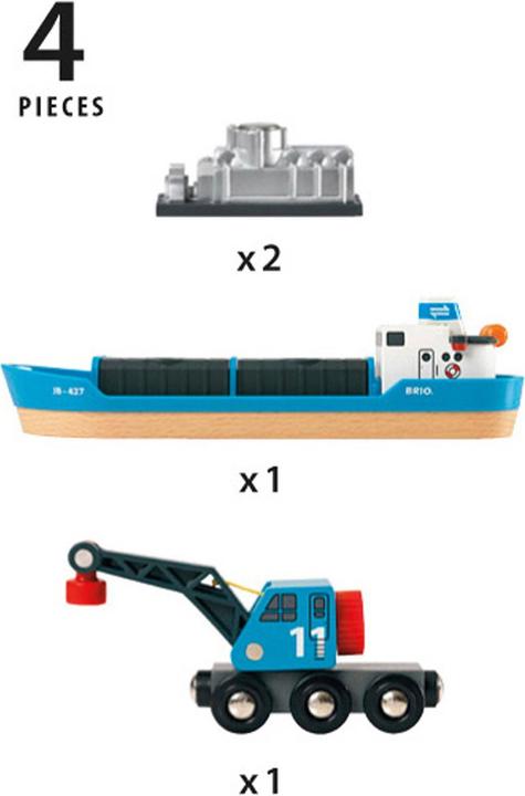 Productafbeelding Brio Containerschip met kraanwagen
