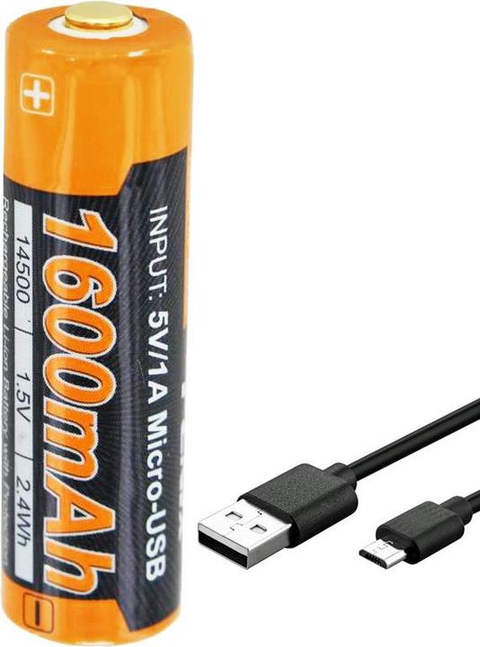 Image du produit AccuCell Akku Mignon AA LR6, mehrfach geschützt mit USB Ladekabel (1 pcs, AA, 1600 mAh)