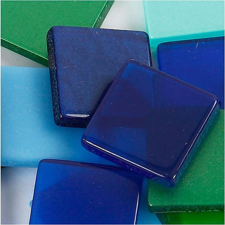 Produktbild Creativ Company Mini-Mosaik Blau/Grün 10x10mm, 25 Gramm