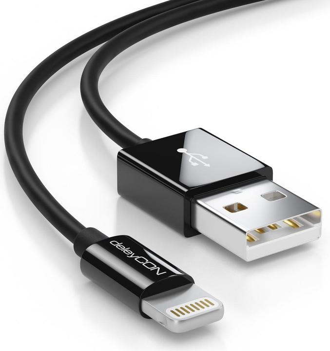 Produktbild deleyCON Lightning-USB Kabel (1 m, USB 2.0)