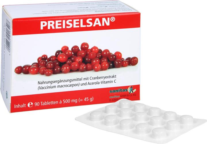 Actual product image Preiselsan with cranberry extract tablet (90 Piece, Pills, 80 g)