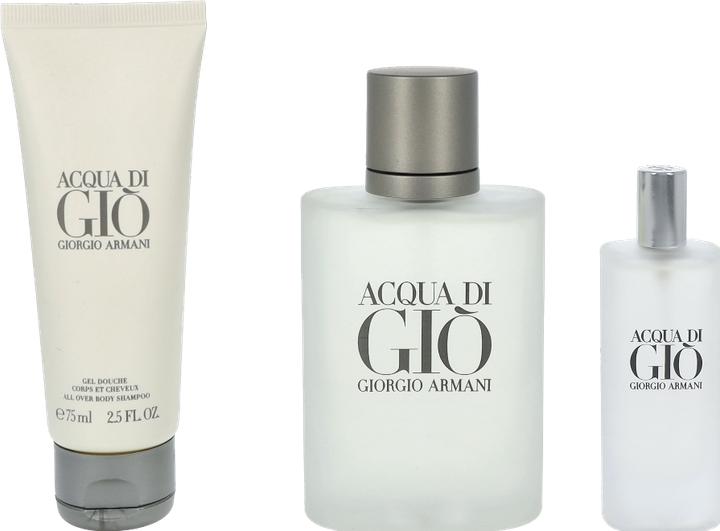 Image du produit Giorgio Armani Acqua Di Giò Eau de Toilette 100ml + 15ml + Shower Gel 75ml (Set parfum)