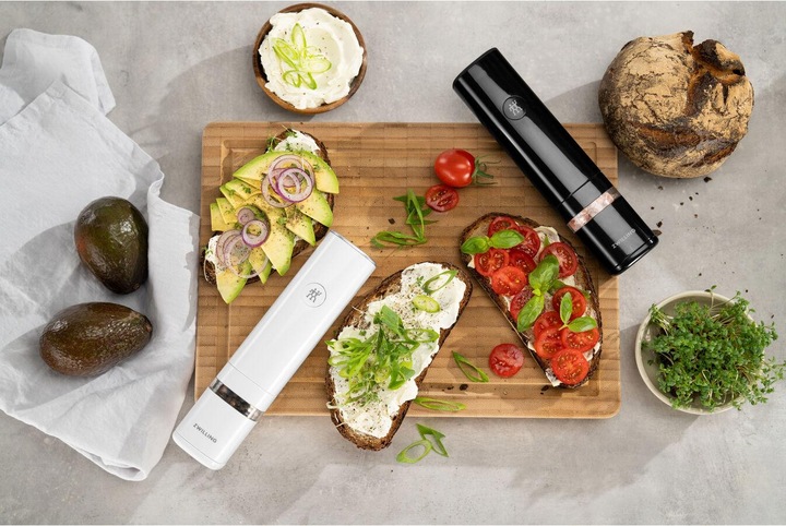 Immagine prodotto Zwilling Set di 2 macinaspezie elettrici Enfinigy, bianco/nero (Pepe, Sale)