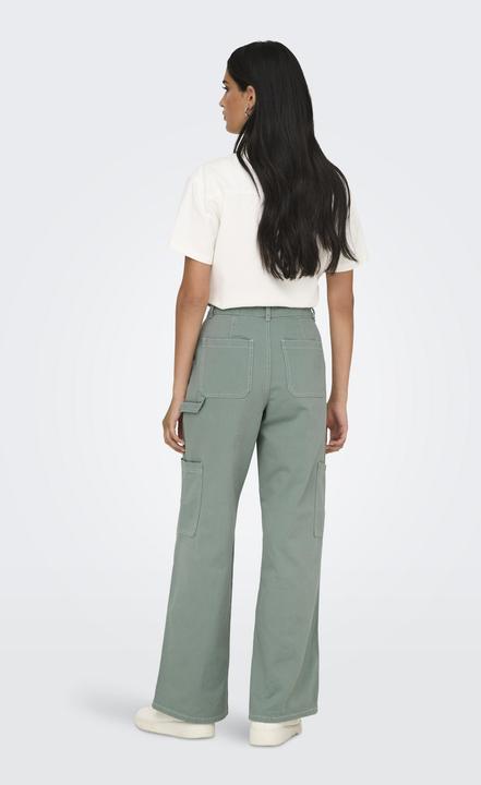 Immagine prodotto JdY Pantaloni a gamba larga Pantaloni a vita alta Pantaloni cargo (L)