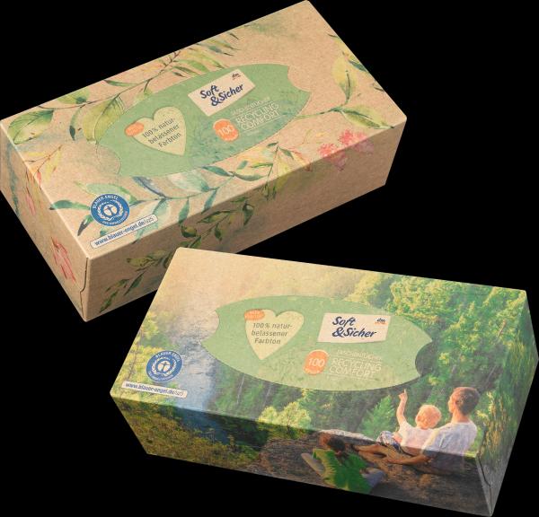 Actual product image dm Soft&Sicher Handkerchief Box Recycling