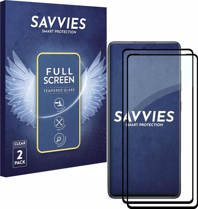 Produktbild Savvies Full-Screen Displayschutz Panzerglas Schutzglas (2 Stück, Samsung Galaxy S20 FE)