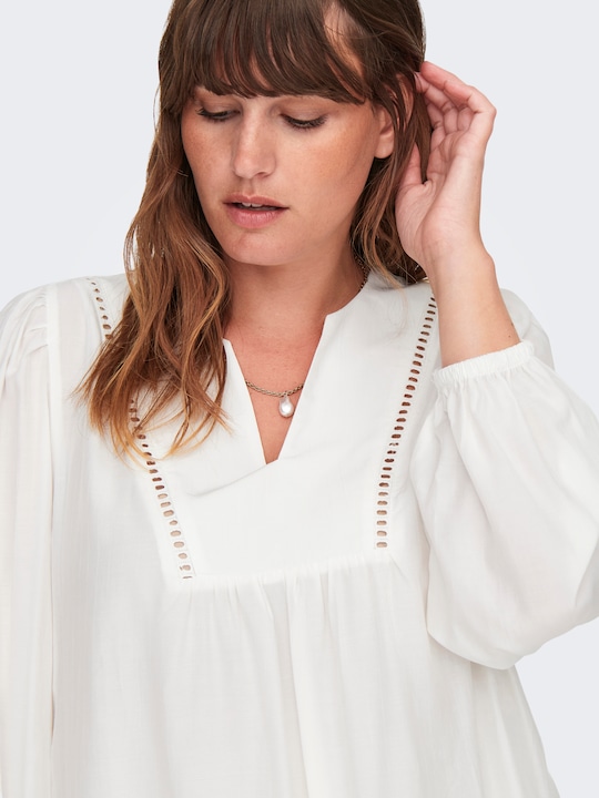 Immagine prodotto Only Vestibilità regolare Scollo a V Polsini elasticizzati Maniche a sbuffo Top Top (46)