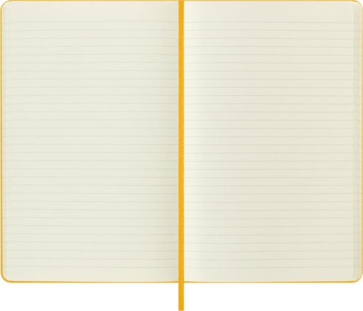 Actual product image Moleskine NB LG lin HC Fabric Oran.Yellow (13 x 21 cm, Lined, Hardcover)