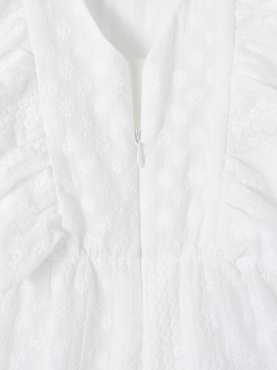 Actual product image Vertbaudet Festlicher kurzer Mädchen Jumpsuit mit Lochstickereien (158)