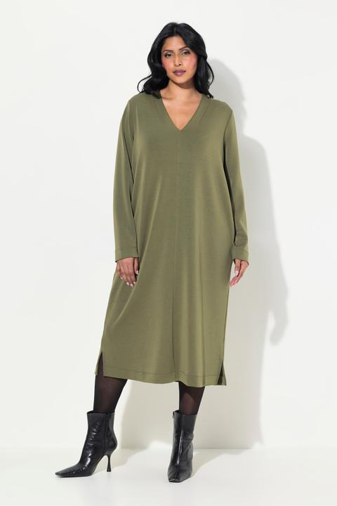 Produktbild Ulla Popken Sweatkleid, V-Ausschnitt, Langarm, Taschen, Modalmix (46, 48)