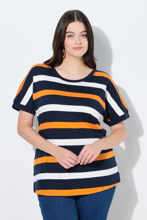 Produktbild Ulla Popken Sweater, Ringel, Rundhals, Halbarm (46, 48)