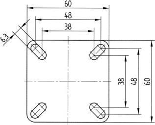 Image du produit Tente Roulettes doubles pivotantes