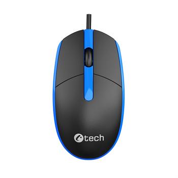 Produktbild C-Tech Mouse WM-10, black and blue, USB (Kabelgebunden)