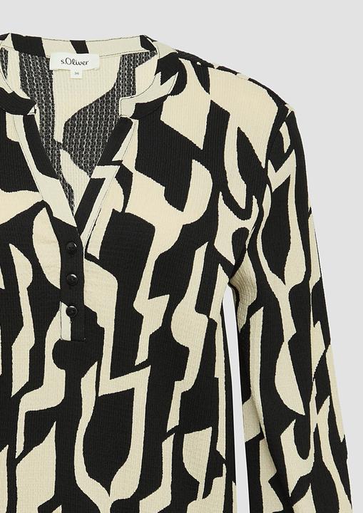 Produktbild S.Oliver T-Shirt Strukturiertes Blusenshirt mit All-over-Print (38)