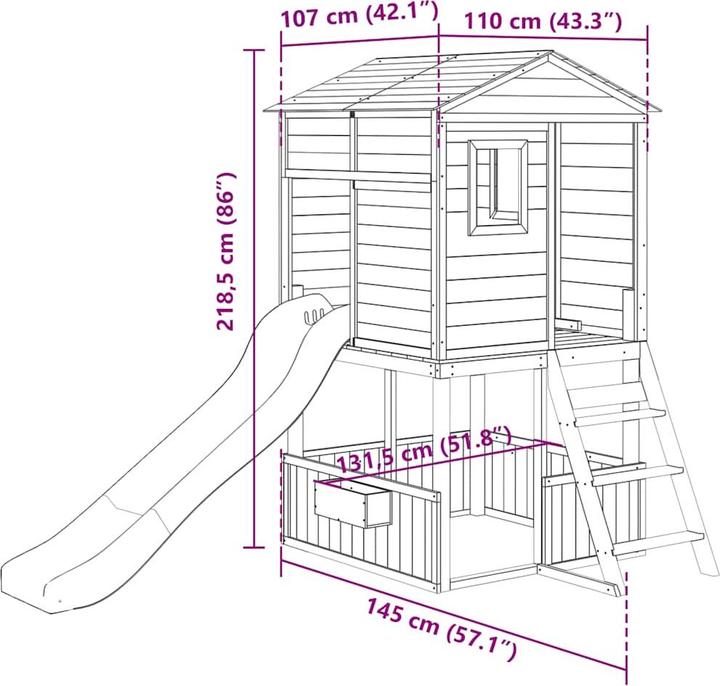 Actual product image vidaXL Spielturm