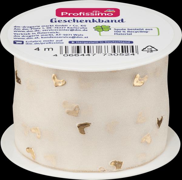 Immagine prodotto dm Profissimo Profissimo nastro cuore organza argento