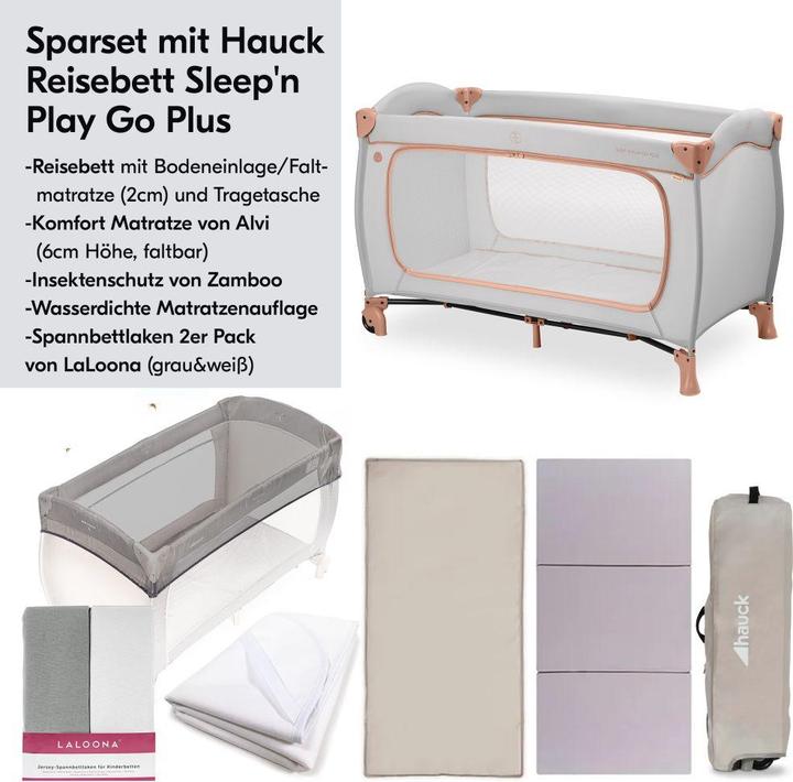 Image du produit Hauck Reisebett XXL-Sparset - Sleep N Play Go Plus (60 x 120 cm)