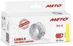 Actual product image METO Label 22x12mm neon rød permanent 1000pcs/rul 6rul/pak - (6 pcs.)