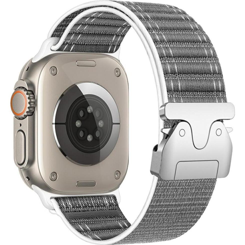Beline Woven Nylon Diagonal Style Parachute Strap for Apple Watch 38/40/41mm Gray (Nylon), Cinturini per orologi, Grigio