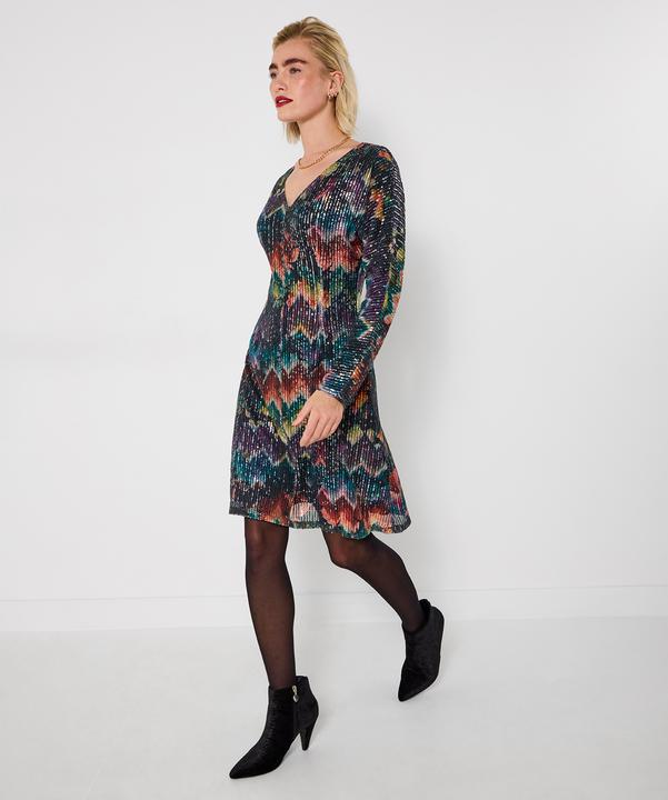 Image du produit Joe Browns V Neck Sequin Mini Dress (40)
