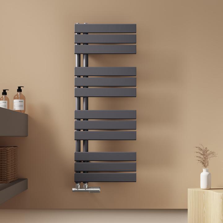 Produktbild Emke Badheizkörper Handtuchhalter Handtuchwärmer 160x40cm Anthrazit 684w (718 W)