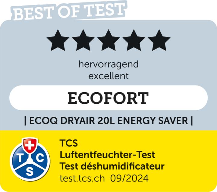 Image du produit ecofort ecoQ DryAir 20L Energy Saver (50 m², 20 l/24h)