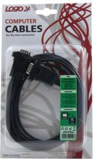 Produktbild Logo Video-Kabel VGA-Stecker (D-sub) - VGA-Stecker (D-sub), 3m, grau, Blister (3 m)
