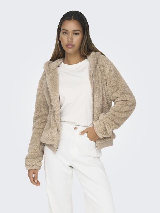 Actual product image Only Hooded jacket Teddy fur jacket (L)