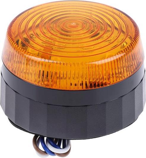 Produktbild RS PRO LED Beacon, Amber, Low Prof, 110-230Vac