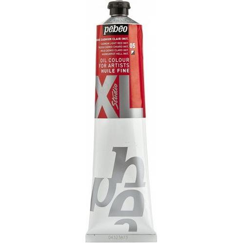 Pebeo, Künstlerfarbe + Bastelfarbe, XL Feine Ölfarben (Kadmiumrot Hell Imit., 200 ml)