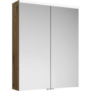 burgbad, Spiegelschrank, Eqio Spiegelschrank mit horizontaler LED-Beleuchtung, 2 Türen, 650x800mm