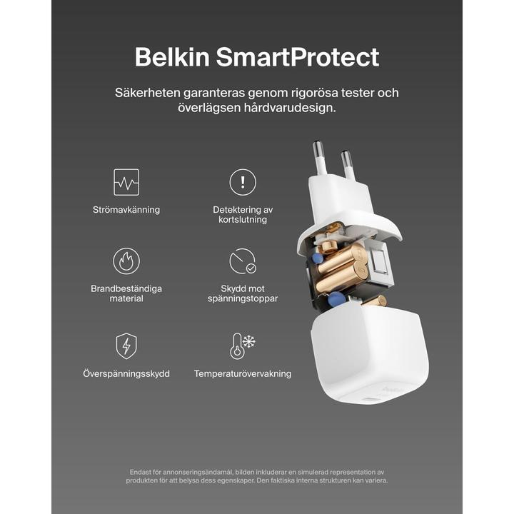 Actual product image Belkin BoostCharge 45 W USB-C with PD, incl. USB-C cable (45 W, 1 portion)