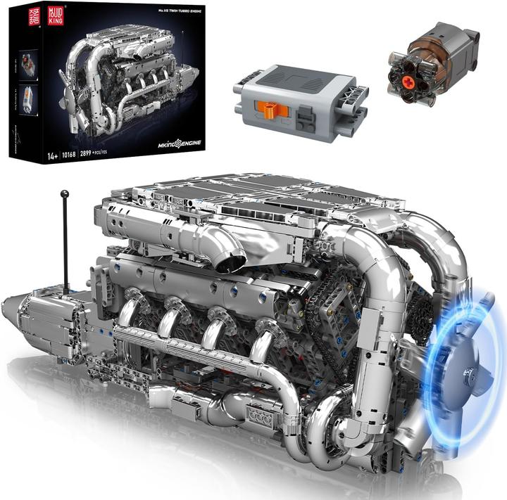 Actual product image Mould King Twin-Turbo Engine
