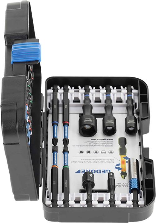 Actual product image Gedore 666-042 Torsion bit set SL+PR+PH+PZ+TX 42 pieces (Cross Pozidriv PZ, Cross Phillips PH)
