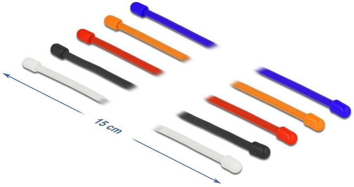 Produktbild Delock Kabelbinder 150mm x 4mm Mehrfarbig, 10 Stück (Kunststoffkabelbinder, 150 mm, 10 Stk.)