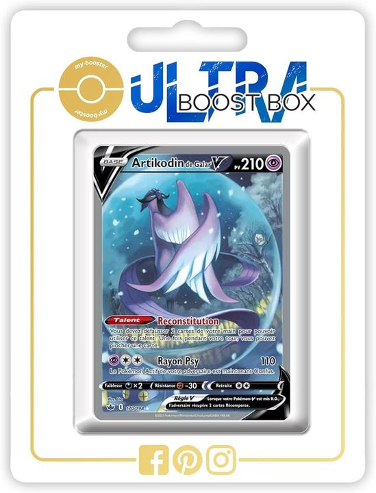 Actual product image My-booster Galarian Articuno V 170/198 Ultraboost Gallery Pokémon Card French (French, Box Set & Collection)