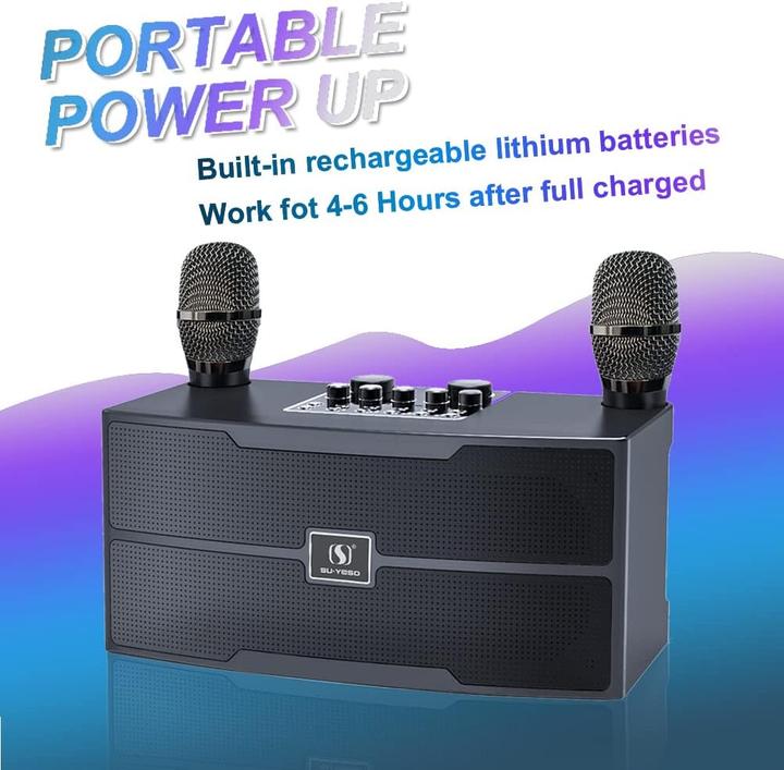 Image du produit Easjoy Système karaoké ES-201 avec deux microphones (1x 20 W)