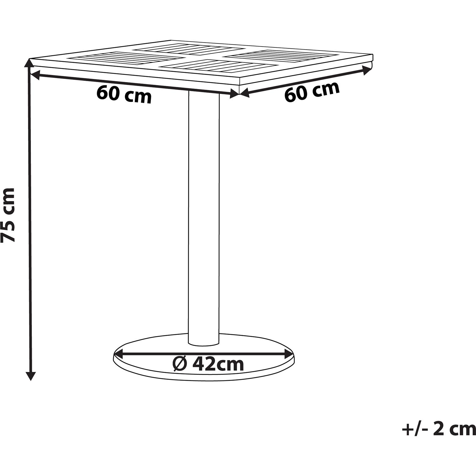 Thumbnail - Beliani, Gartentisch + Balkontisch, Palmi (60 cm)