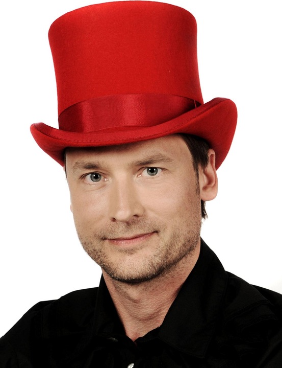 Produktbild Thetru Steampunk Zylinder Hut rot für Karneval Halloween