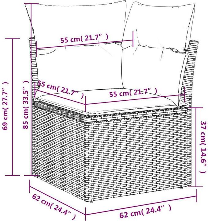 Produktbild vidaXL Garten Sofagarnitur