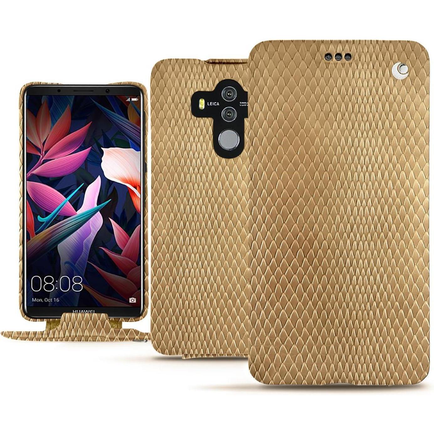 Noreve Lederschutzhülle vertikal (Huawei Mate 10 Pro), Smartphone Hülle, Beige