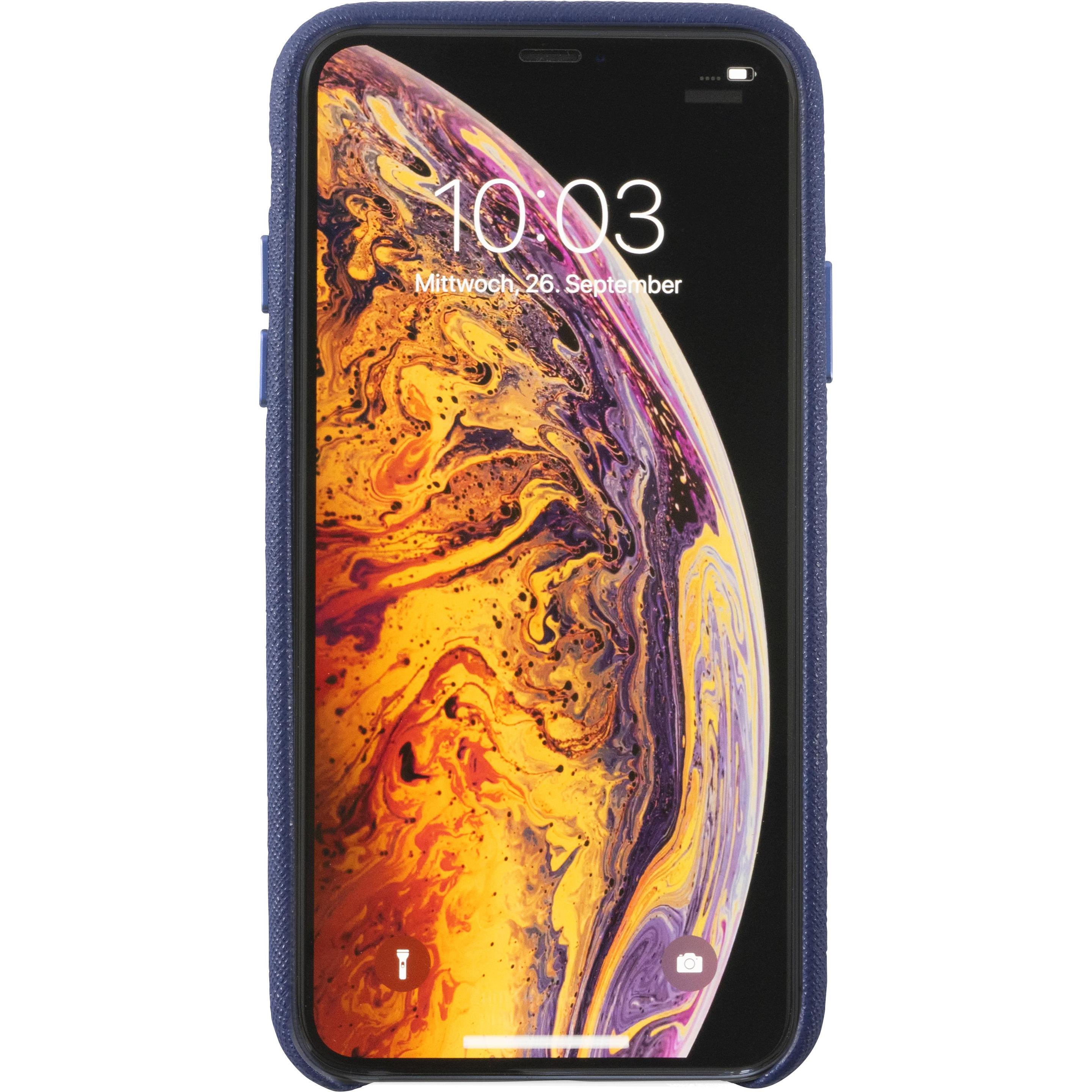Thumbnail - KMP Vegan Leather (Apple iPhone XS), Smartphone Hülle, Blau