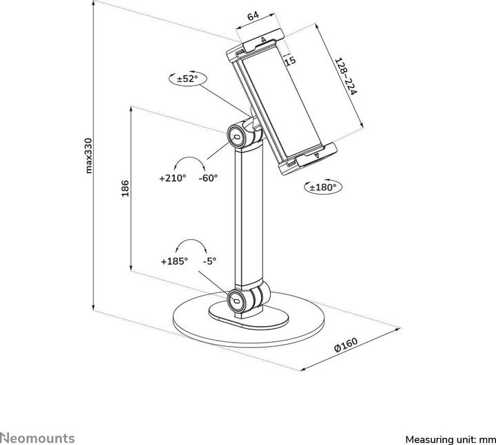 Image du produit Neomounts DS15-540BL1 Support universel pour tablette 4