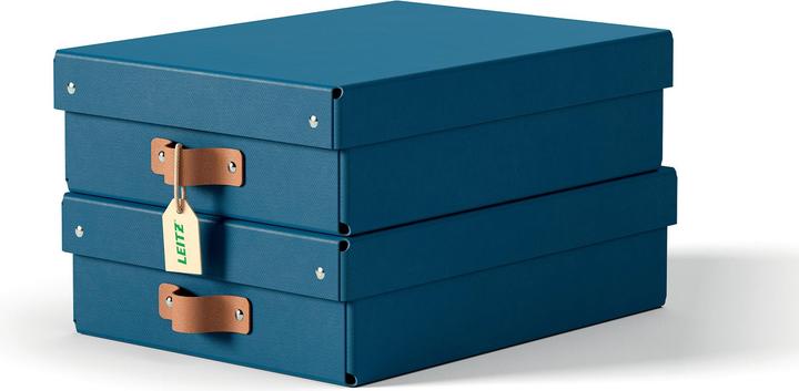Produktbild Leitz Archivbox Puro Recyclingkarton Mittelgross und Flach mit Deckel (A4, A5)