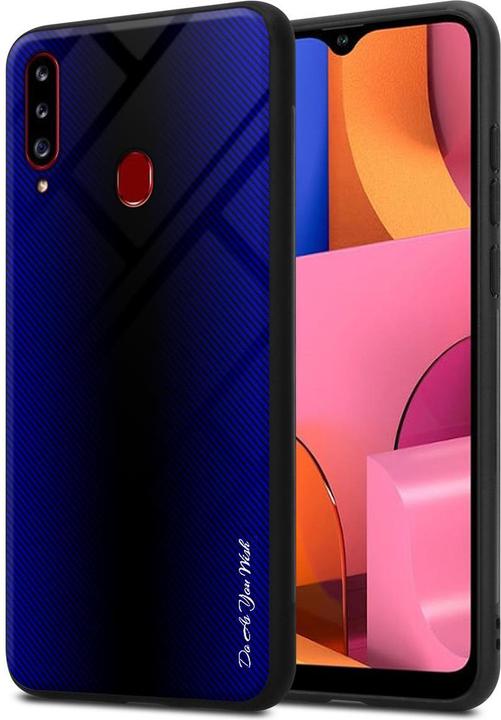 Actual product image Cadorabo TPU Striped Glass Cover (Samsung Galaxy A20s)